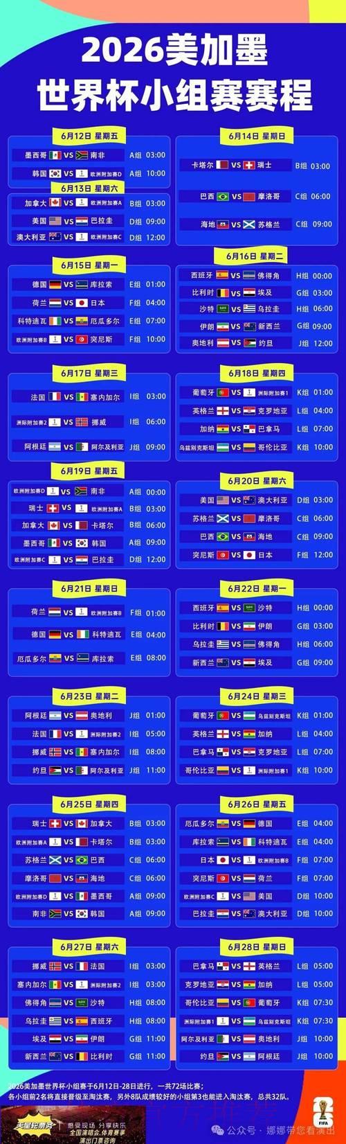 2026世界杯赛程出炉,怎样才能做到精准押注? 2026世界杯赛程出炉,怎样才能做到精准押注?